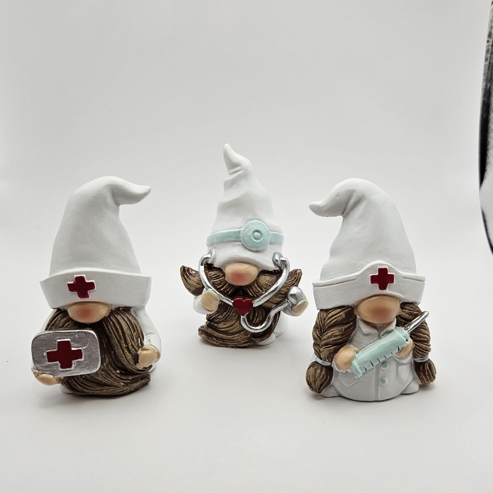 Nurse Medical Gnome Figurines Set